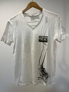 Neil Barrett プリントVネックTシャツ / ニールバレット Tee カセットテープ