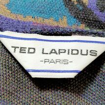 【美品】TED LAPIDUS　日本製　オフネック プルオーバー カットソー　M〜L パープル系　マルチカラー　テッドラピドス_画像2