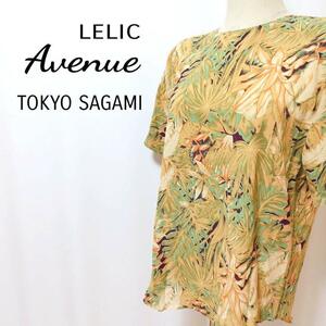 LELIC Avenue TOKYO SAGAMI　日本製　肩パット付きブラウス　レリックアベニュー トウキョウサガミ　M