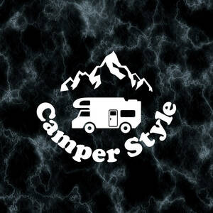 送料無料◆Camper Style キャンパースタイル カッティングステッカー◆ホワイト｜15×12cm｜超防水 UVカット 屋外使用可【C048】