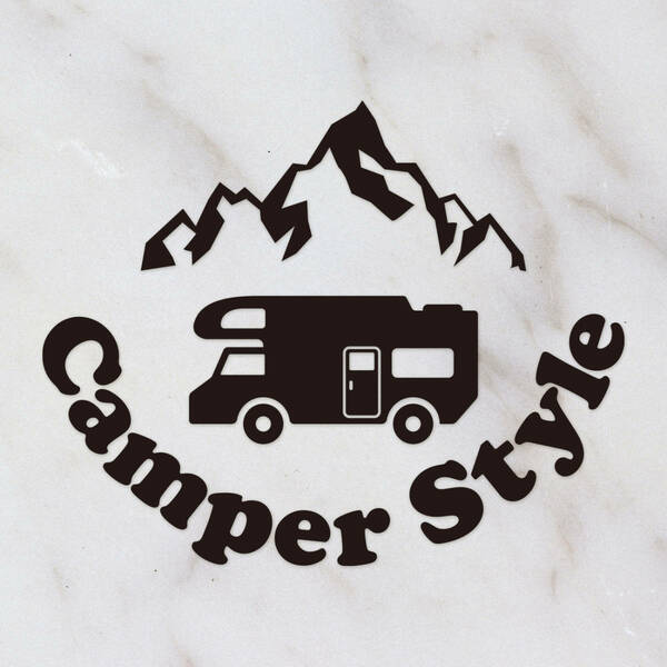 送料無料◆Camper Style キャンパースタイル カッティングステッカー◆ブラック｜20×16cm｜超防水 UVカット 屋外使用可【C048】