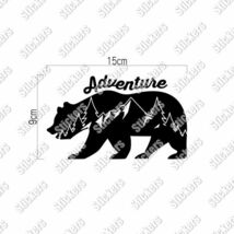 送料無料◆Adventure Bear アドベンチャーベア カッティングステッカー◆ブラック｜15×9cm｜超防水 UVカット 屋外使用可【C034】_画像2