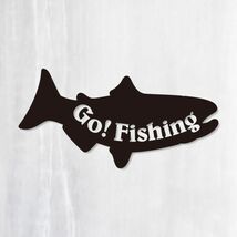 送料無料◆Go!Fishing ゴー!フィッシング カッティングステッカー◆ホワイト｜20×10cm｜超防水 UVカット 屋外使用可【C044】_画像5