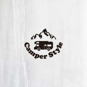 送料無料◆Camper Style キャンパースタイル カッティングステッカー◆ブラック｜10×8cm｜超防水 UVカット 屋外使用可【C048】