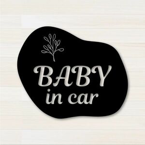 送料無料◆BABY IN CAR ベビー・イン・カー◆シンプル カッティングステッカー｜ブラック｜12cm｜超防水 UVカット 屋外使用可【C112】