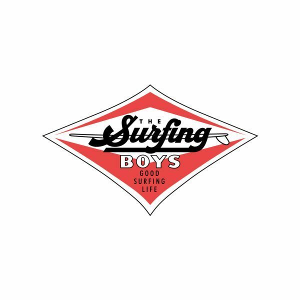 送料無料◆THE Surfing BOYS サーフィンボーイズ シールステッカー◆10×6cm/M｜超防水 UVカット 屋外使用可【S015】