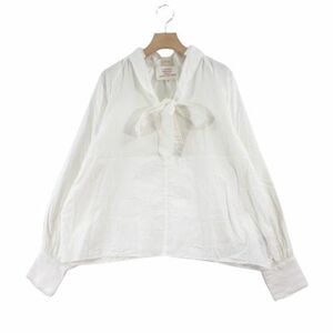 A.Dupre エイデュプレ 22AW Two way raglan sleeve bow tie blouse ブラウス M ホワイト