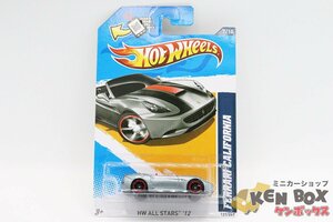 約6.7cm HOT WHEELS ホットウィール FERRARI フェラーリ CALIFORNIA カリフォルニア 銀/赤 未使用未開封 台紙少ヨレ 中国製 現状渡し