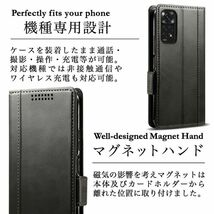 送料無料★Xiomi Redmi Note 11 Pro 5G レザーケース 手帳型 カバー ★Black_画像5