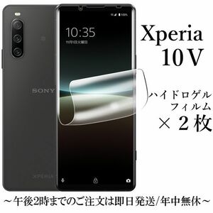 送料無料★Xperia 10 V SO-52D SOG11 A302SO ハイドロゲルフィルム×2枚セット