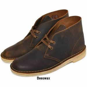 ※訳あり アウトレット CLARKS(クラークス)メンズ レザー ブーツ クレープソール DESERT BOOT 26155484 Beeswax UK8(26.0cm)