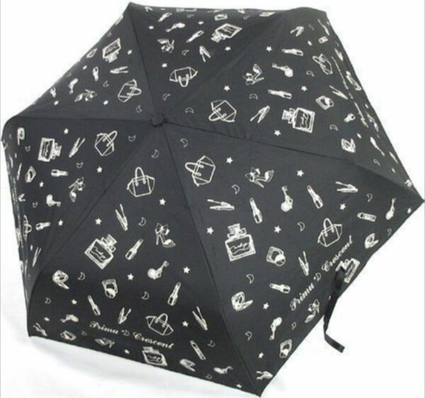 晴雨兼用: 折りたたみ傘(未開封)　UVカット率/遮光率99％　送料無料　ブラック　レディース　未使用/美品