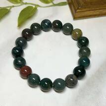 【RE6823】ブラッドストーン＊血の石＊10㎜＊ブレスレット＊bloodstone＊bracelet_画像5