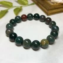 【RE6823】ブラッドストーン＊血の石＊10㎜＊ブレスレット＊bloodstone＊bracelet_画像7