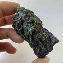 【E22000】マラカイトを伴うアジュライト アジュライト 藍銅鉱 岩絵の具 マラカイト Azurite 天然石 原石 鉱物 パワ_画像7