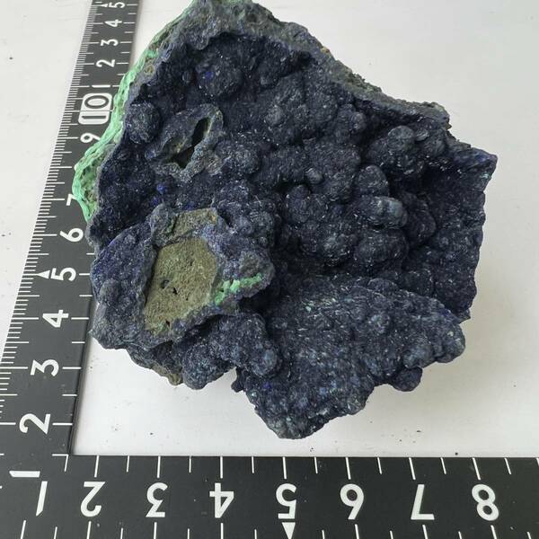 【E22017】マラカイトを伴うアジュライト アジュライト 藍銅鉱 岩絵の具 マラカイト Azurite 天然石 原石 鉱物 パワ