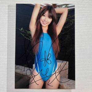 新品 亀田理恵 直筆サイン入り 生写真 L判 特典 グラビア 競泳 競泳水着 水着 デジタル出版 写真 3