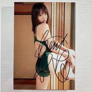 新品 浜田翔子 直筆サイン入り 生写真 L判 特典 グラビア 競泳 競泳水着 水着 デジタル出版 写真 5