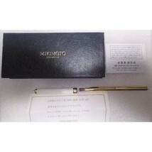 新品 ミキモト パール付き リップブラシ 真珠 リップライナー 口紅ブラシ 箱入り MIKIMOTO 金色(ゴールド)×白 メイクブラシ_画像3