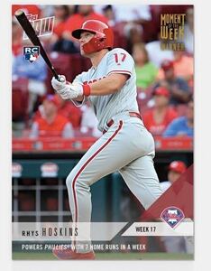 2018 TOPPS now RHYS HOSKINS gold motw