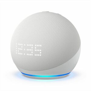 新品未使用 Echo Dot with clock (エコードットウィズクロック) 第5世代 - 時計付きスマートスピーカー with Alexa｜グレーシャーホワイト