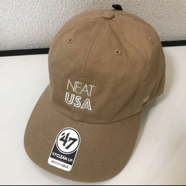 47 NEAT USA ベージュ　キャップ　帽子