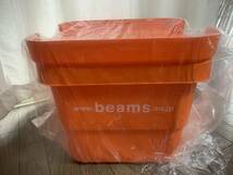 即決!!新品ビームスBEAMS オレンジ色 オリジナル限定トランクカーゴ30L 収納ボックスBOXアウトドア 収納トランク衣装ケース/発送ゆうパック_画像2