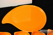 新品★THE CONRAN SHOP ザ・コンランショップ 食器 オレンジ 箱付き プレート 小鉢 4枚セット 小物 テーブルウェア 皿 洋食器_画像3
