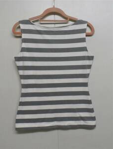 [15177] [NORMA KAMALI: Rena un] size M / border / tank top 