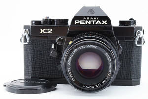 [良品] ペンタックス Pentax K2 35mm 一眼レフフィルムカメラ 黒 Smc Pentax-M 50mm F2 難あり #65586A