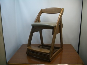◆浜本工芸　デスクチェア　学習椅子　緑系　現状品　　　　　