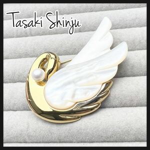 TASAKI Tasaki Shinju s one ... pearl shell brooch corsage Gold 