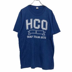 HOLLISTER COMPANY ATHLETIC DIVISION 半袖 プリントTシャツ XL ブルー ホワイト ブラジル製 SURF 古着卸 アメリカ仕入 a508-5029