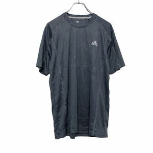 adidas 半袖 プリントTシャツ M グレー ライトグレー アディダス ラグラン ドライ スポーツ 古着卸 アメリカ仕入 a508-5208