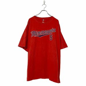 半袖 プリント Tシャツ 2XL 3L レッド ネイビー 野球 スポーツ ストリート 古着卸 アメリカ仕入 a508-5439