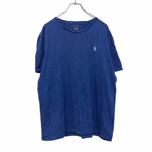 POLO 半袖 ロゴ Tシャツ L ブルー ホワイト ポロ ワンポイント 古着卸 アメリカ仕入 a508-5457
