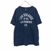 LEVI'S 半袖 プリントTシャツ XL ブルー ホワイト リーバイス LEVI STR AUSS &Co. 古着卸 アメリカ仕入 a508-5603_画像1