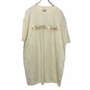 Monte Carlo 半袖 プリントTシャツ XL イエロー ゴールド モンテカルロ LAS VEGAS 古着卸 アメリカ仕入 a508-5756