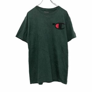 champion 半袖 プリントTシャツ M グリーン ブラック レッド チャンピオン ロゴ 古着卸 アメリカ仕入 a508-5763