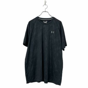 UNDER ARMOUR 半袖 ロゴ プリント Tシャツ L ブラック グレー アンダーアーマー スポーツ 速乾 古着卸 アメリカ仕入 a508-5911