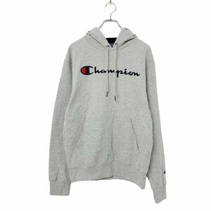 Champion スウェット ロゴ プリント パーカー フーディー S グレー ブルー レッド チャンピオン シンプル 古着卸 アメリカ仕入 a508-6604