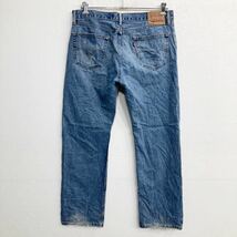 Levi's 505 デニムパンツ W36 リーバイス ストレートフィット ビッグサイズ ブルー メキシコ製 古着卸 アメリカ仕入 2308-1121_画像6