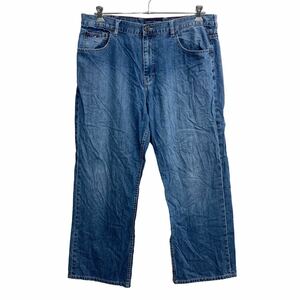 TOMMY HILFIGER デニムパンツ W38 ルーズフィット ビッグサイズ ブルー 古着卸 アメリカ仕入 2307-1296