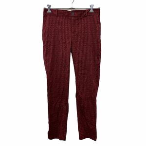 BANANAREPUBLIC ロングパンツ W31位 バナナリパブリック ウィメンズ 総柄 レッド 古着卸 アメリカ仕入 2307-1327