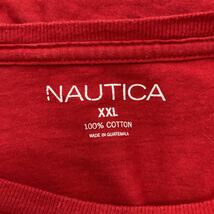 NAUTICA 半袖 プリント Tシャツ XXL レッド ノーティカ ロゴ ストリート ビッグサイズ 古着卸 アメリカ仕入 a508-5049_画像9