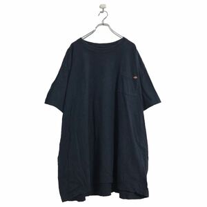 Dickies 半袖 ロゴ Tシャツ 4XL ネイビー ディッキーズ ビッグサイズ ワンポイントロゴ ストリート 古着卸 アメリカ仕入 a508-5592