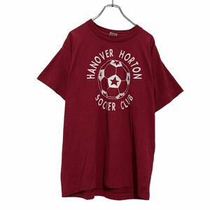 FRUITof the LOOM 半袖 プリント Tシャツ L ボルドー ホワイト フルーツオブザルーム古着卸 アメリカ仕入 a508-5640