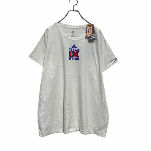 adidas 半袖 プリント Tシャツ XL ホワイト ブルー レッド アディダス スポーツ WNBA バスケ 古着卸 アメリカ仕入 a508-5724