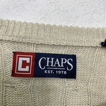 CHAPS ケーブル セーター 2XL ホワイト チャップス ビッグサイズ 古着卸 アメリカ仕入 a508-6762_画像4