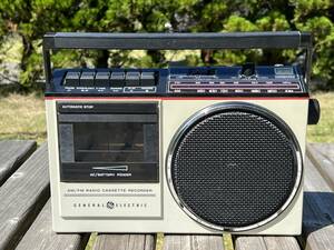  Vintage GE radio-cassette * operation verification ending * operation excellent *GENERAL ELECTRIC* radio cassette recorder *USA buy 